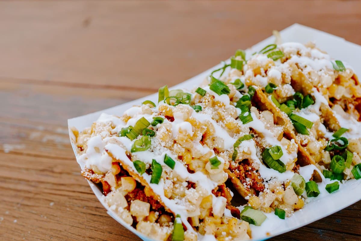 Chicken Elote Wonton Taco