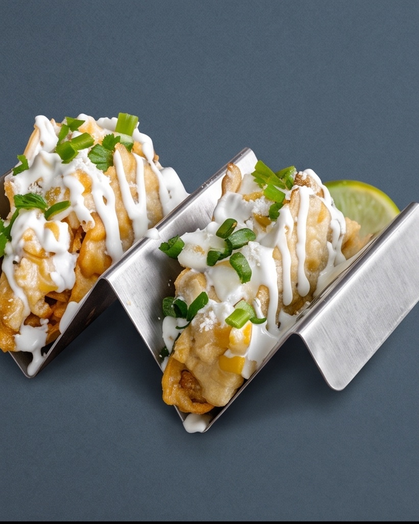 Veggie Elote Wonton Taco